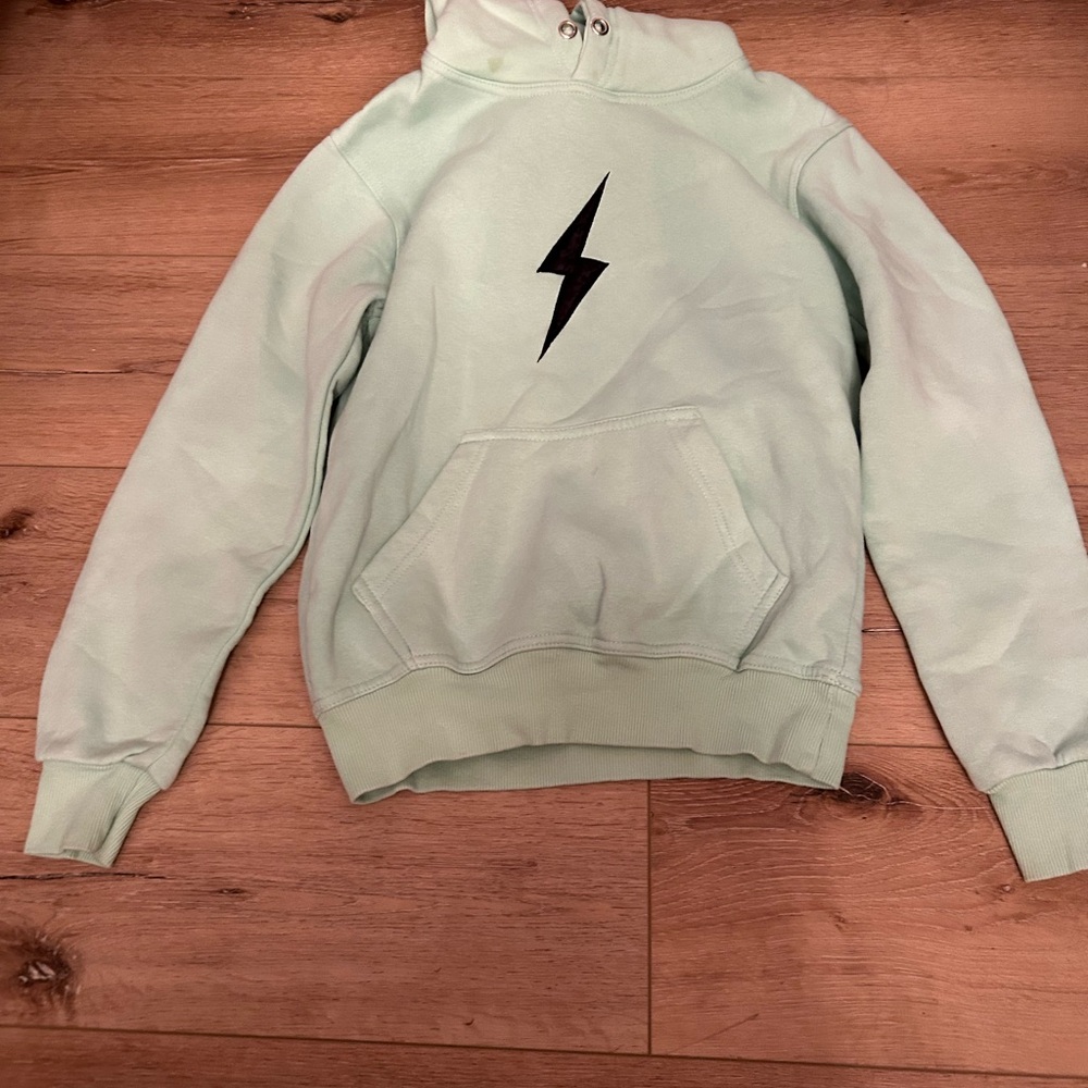 Mint Green Lightning Bolt Hoodie